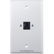 Placa Tapa Jack RJ45 Cat6 ponchable ABS